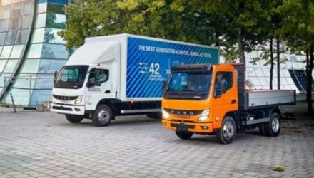 Fuso eCanter logística sustentável fabricada em Portugal faz roadshow pelo país